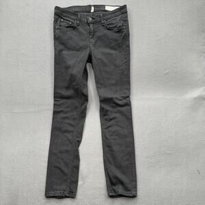 Rag & Bone Jean Skinny‎ Jeans Womens 28 Black Pirate Mid Rise Stretch Denim